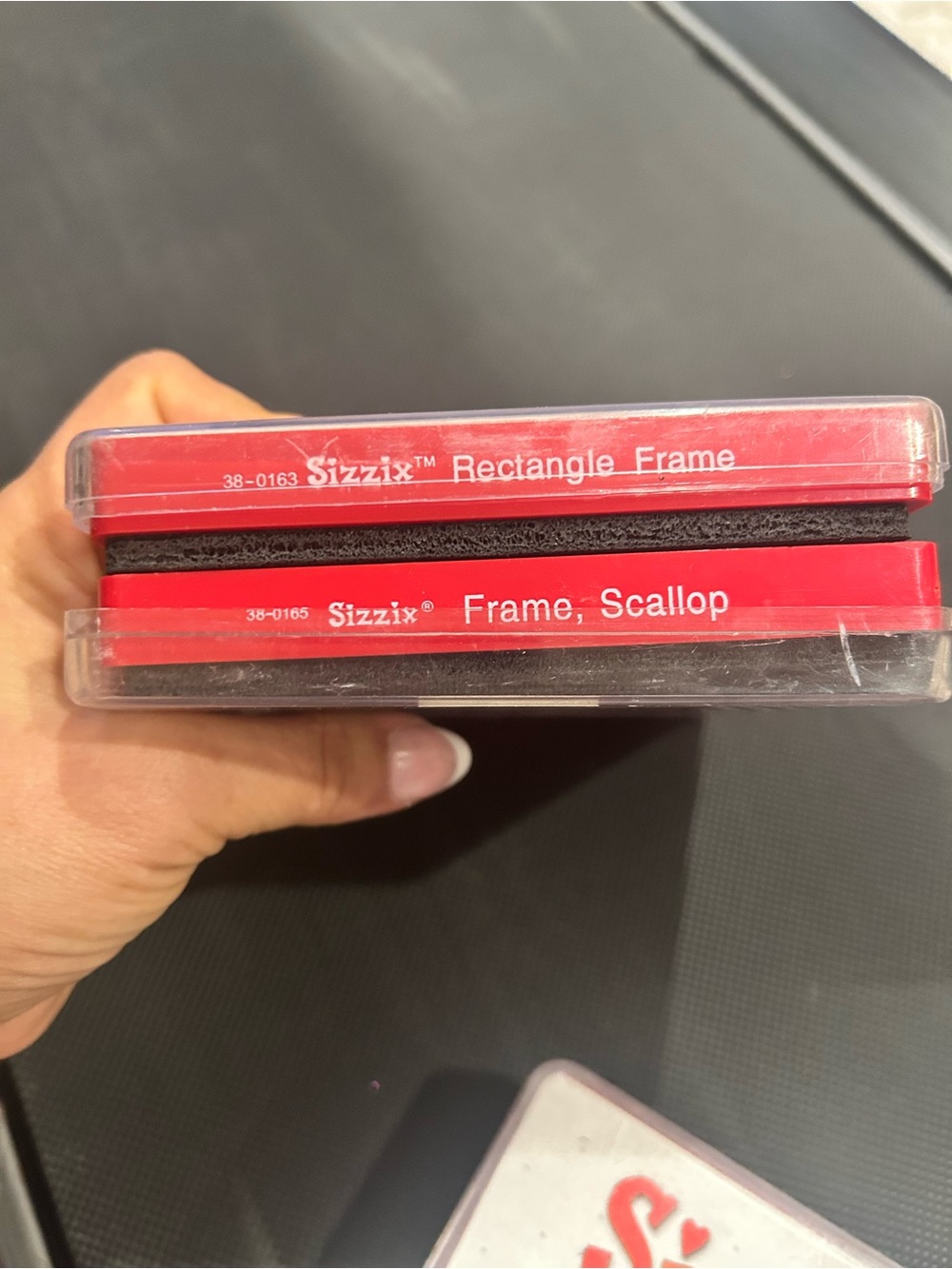 Sizzix Red Rectangle & Scallop Frame Die Set